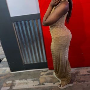 Tannish gold maxi dress